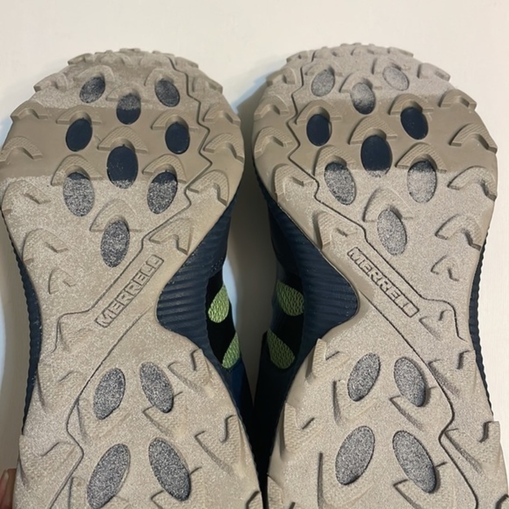 Merrell Big Kid's Nova 2 Sneaker Blue hook loop closure blue green shoe Sz 6.5M - Picture 6 of 14